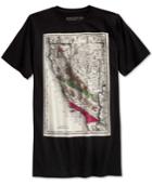 Ring Of Fire Men's Vintage Cali Map T-shirt