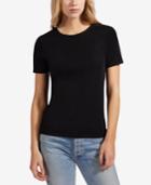 Avec Les Filles Ribbed Crew-neck T-shirt