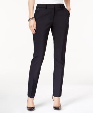 Jm Collection Petite Rivet-pocket Straight-leg Pants, Created For Macy's
