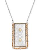 Lucky Brand Two-tone & Leather Patterned 32 Pendant Necklace