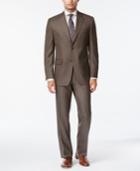 Izod Brown Sharkskin Classic-fit Suit
