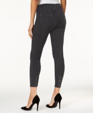 Hue Original Denim Laced-up Skimmer Leggings