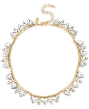 Inc International Concepts Gold-tone Crystal Triangles Collar Necklace, Only At Macy's