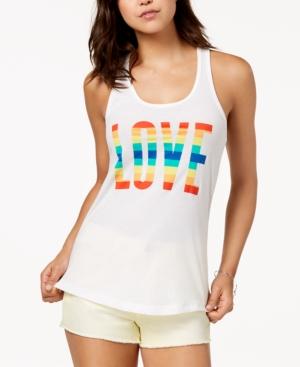 Hybrid Juniors' Love Graphic-print Tank Top