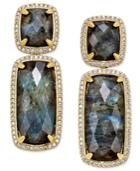 Paul & Pitu Naturally 14k Gold-plated Labradorite Double Drop Earrings