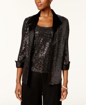 R & M Richards Metallic Layered-look Top