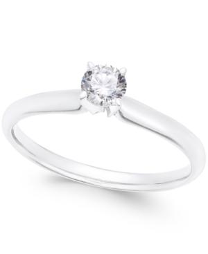 Diamond Solitaire Engagement Ring (3/4 Ct. T.w.) In 18k White Gold