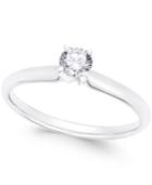 Diamond Solitaire Engagement Ring (3/4 Ct. T.w.) In 18k White Gold