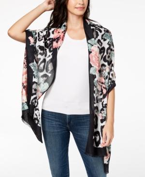 I.n.c. Floral Leopard-print Scarf & Wrap In One, Created For Macy's