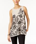 Alfani Petite Embroidered Swing Top, Only At Macy's
