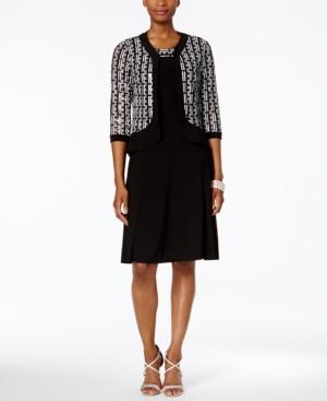 R & M Richards A-line Dress And Sequined Jacket