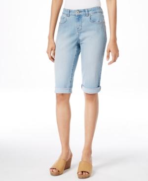 Style & Co. Embellished Curvy-fit Denim Bermuda Shorts, Only At Macy's