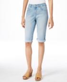 Style & Co. Embellished Curvy-fit Denim Bermuda Shorts, Only At Macy's