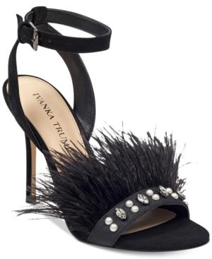 Ivanka Trump Kasie Feather Dress Sandals Women's Shoes
