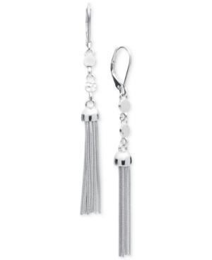 Nine West Silver-tone Tassel Drop Earrings