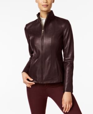 Cole Haan Signature Petite Leather Moto Jacket