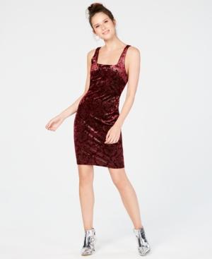 Sequin Hearts Juniors' Velvet Burnout Bodycon Dress