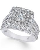 Diamond Square Cluster Ring (2-3/8 Ct. T.w.) In 14k White Gold