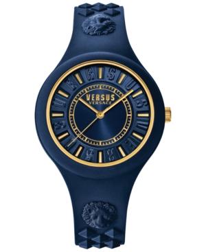 Versus By Versace Women's Fire Island Blue Silicone Strap Watch 39mm Soq09 0016