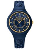 Versus By Versace Women's Fire Island Blue Silicone Strap Watch 39mm Soq09 0016