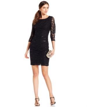 Ronni Nicole Tiered Sequin Lace Dress