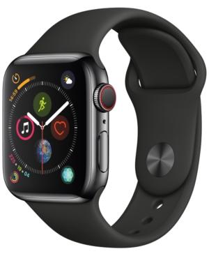 Apple Watch Series 4 Gps + Cellular, 44mm Space Black Stainless Steel Case With Black Sport Band