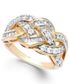 Wrapped In Love Diamond Woven Ring In 10k Gold (1 Ct. T.w.), Created For Macy's