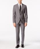 Hugo By Hugo Boss Men's Medium Grey Mini Grid Slim Fit Suit