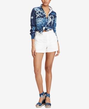 Polo Ralph Lauren Patchwork Knit Oxford Cotton Shirt