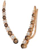 Le Vian Strawberry & Nude Diamond Climber Earrings (3/4 Ct. T.w.) In 14k Rose Gold