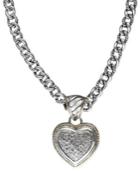 Balissima By Effy Diamond Pave Heart Pendant (1/3 Ct. T.w.) In 18k Gold And Sterling Silver