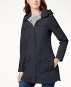 Barbour Hooded Plaid-lined Raincoat