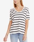 Vince Camuto Striped High-low T-shirt