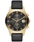 Marc By Marc Jacobs Women's Chronograph Slim Black Leather Strap Watch 38mm Mbm1398