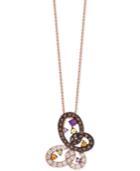 Le Vian Multi-gemstone (1-7/8 Ct. T.w.) Pendant Necklace In 14k Rose Gold