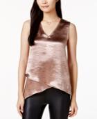 Bar Iii Asymmetrical Satin Top, Created For Macy's