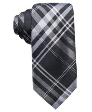 Ryan Seacrest Distinction Men's Turn Plaid Slim Silk Tie, Created For Macy's