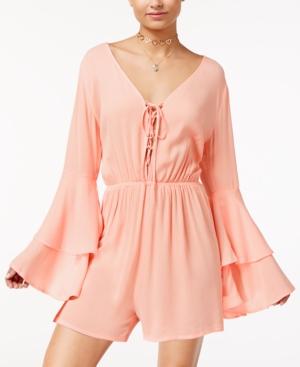 American Rag Juniors' Tiered Bell-sleeve Romper, Only At Macy's