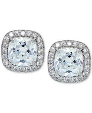 Giani Bernini Cubic Zirconia Halo Stud Earrings In Sterling Silver, Only At Macy's