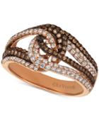 Le Vian Chocolatier Diamond Looped Ring (1 Ct. T.w.) In 14k Rose Gold