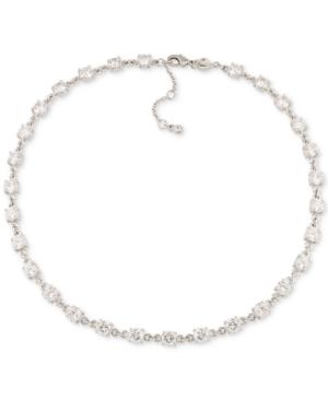 Carolee Silver-tone All-around Crystal Collar Necklace