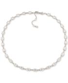 Carolee Silver-tone All-around Crystal Collar Necklace