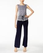 Connected Printed Peplum Jumpsuit
