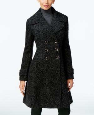Ivanka Trump Double-breasted Melange Peacoat