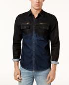 Guess Men's Two-tone Slim Fit Denim Shirt