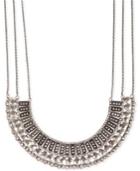 Lucky Brand Silver-tone Textured Metal Necklace