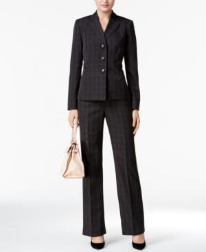 Le Suit Plaid Pantsuit