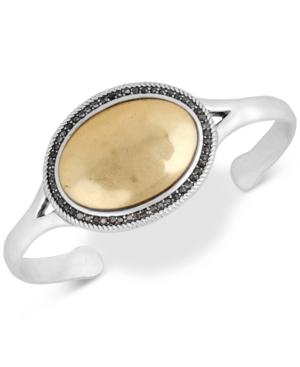 Lucky Brand Two-tone Crystal Cuff Bracelet