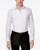 Tallia Men's Slim-fit Solid White Woven Tuxedo Shirt