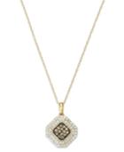 Wrapped In Love White And Brown Diamond Pendant Necklace In 14k Gold (1/2 Ct. T.w.), Created For Macy's